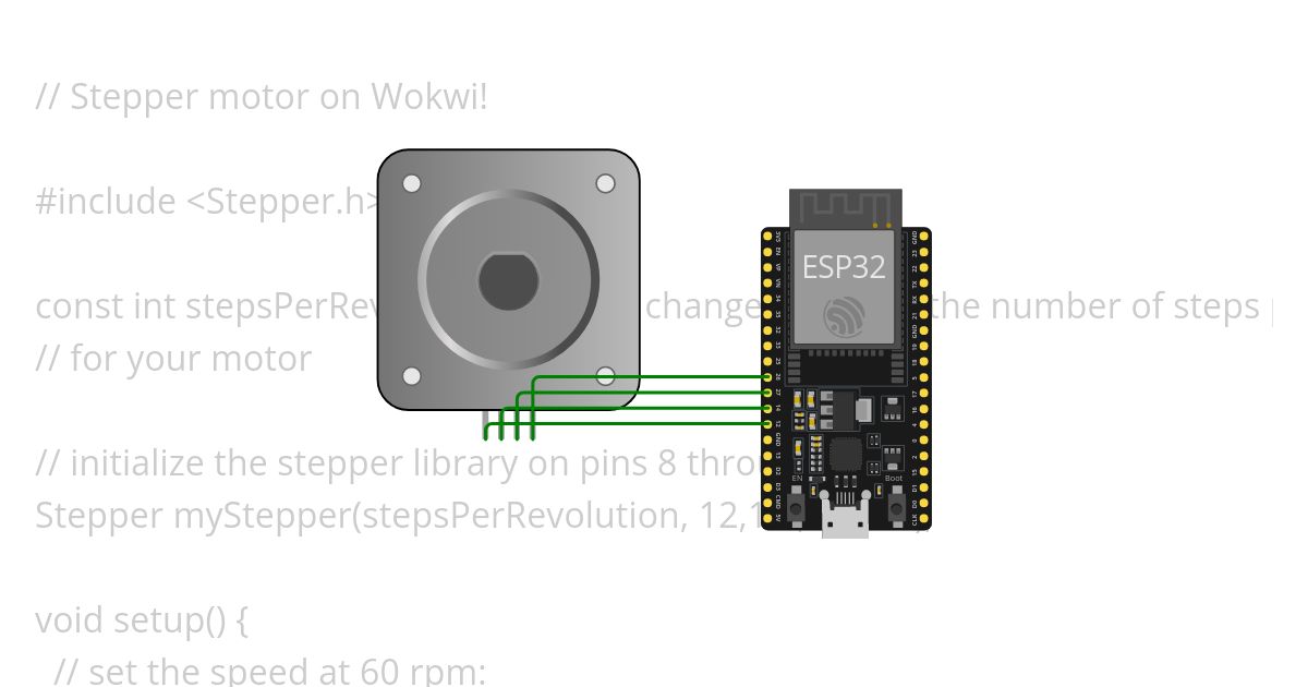 esp 32 stepper motor simulation