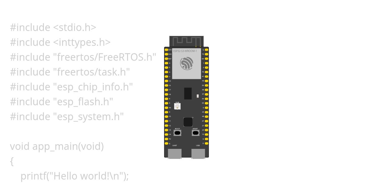 ESP-IDF Hello World simulation