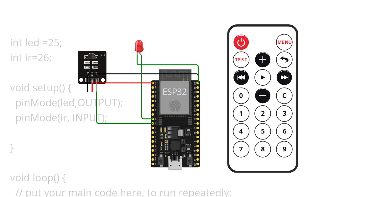 esp32 IR simulation