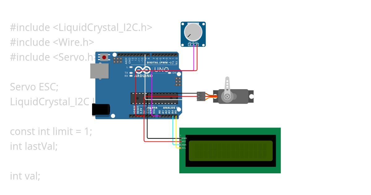 Servo + LCD simulation