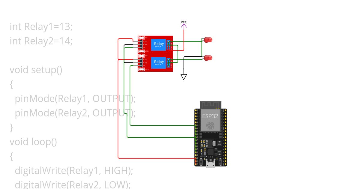 TWO RELAY O simulation