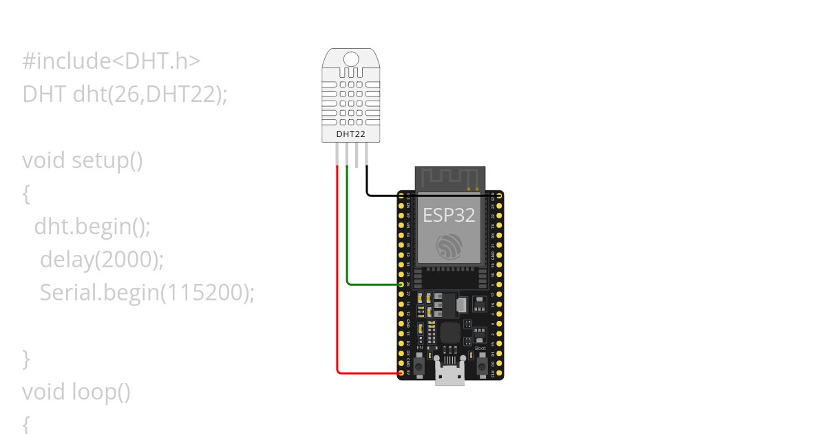 DHT22 esp32 simulation