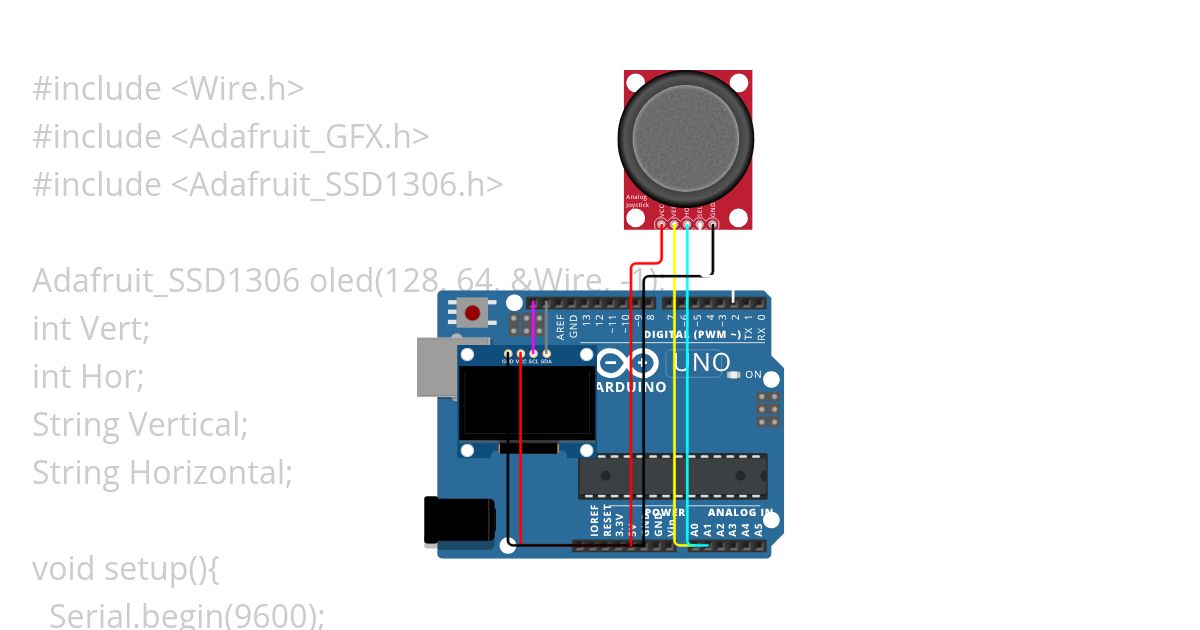 OLED + joystick simulation
