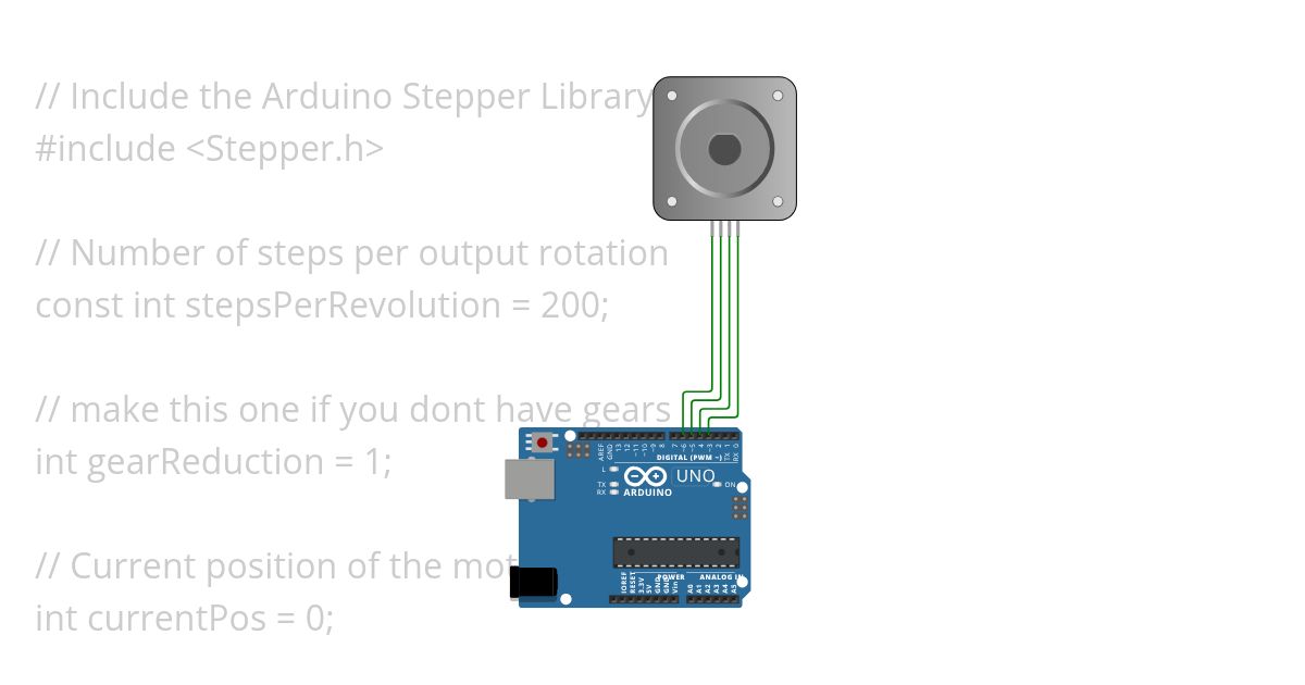Position control stepper (arduino) simulation