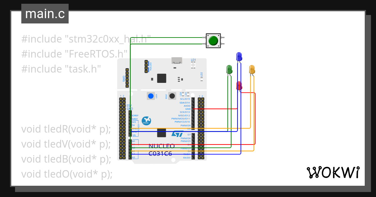 RGB LED - Wokwi ESP32, STM32, Arduino Simulator