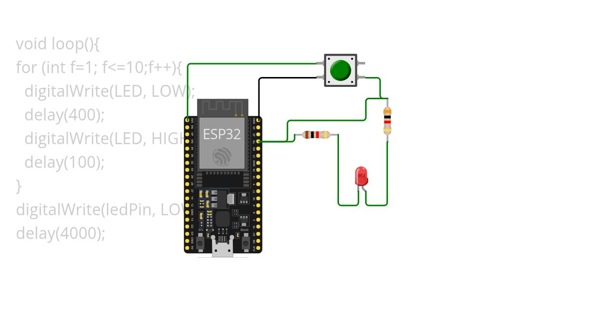 boton led 3 simulation