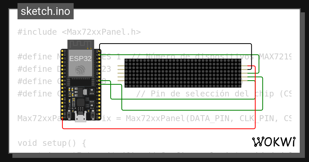 Include Max72xxpanel.h