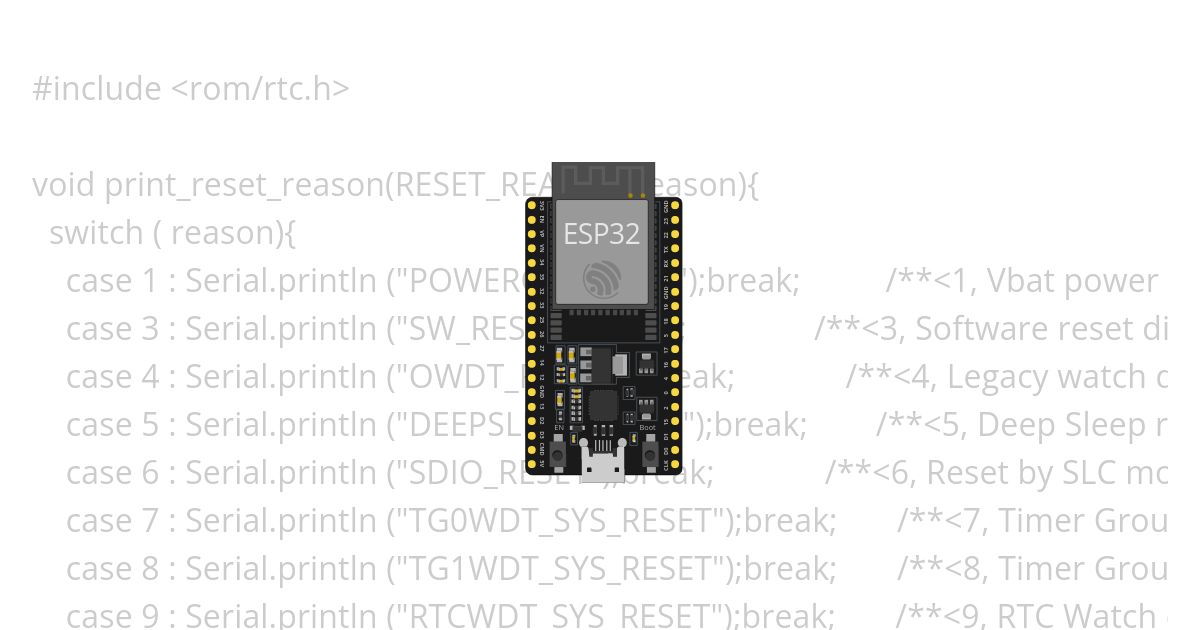 esp reset reason simulation