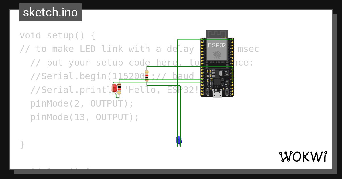 Srd1 led copy wokwi esp32 stm32 arduino simulator