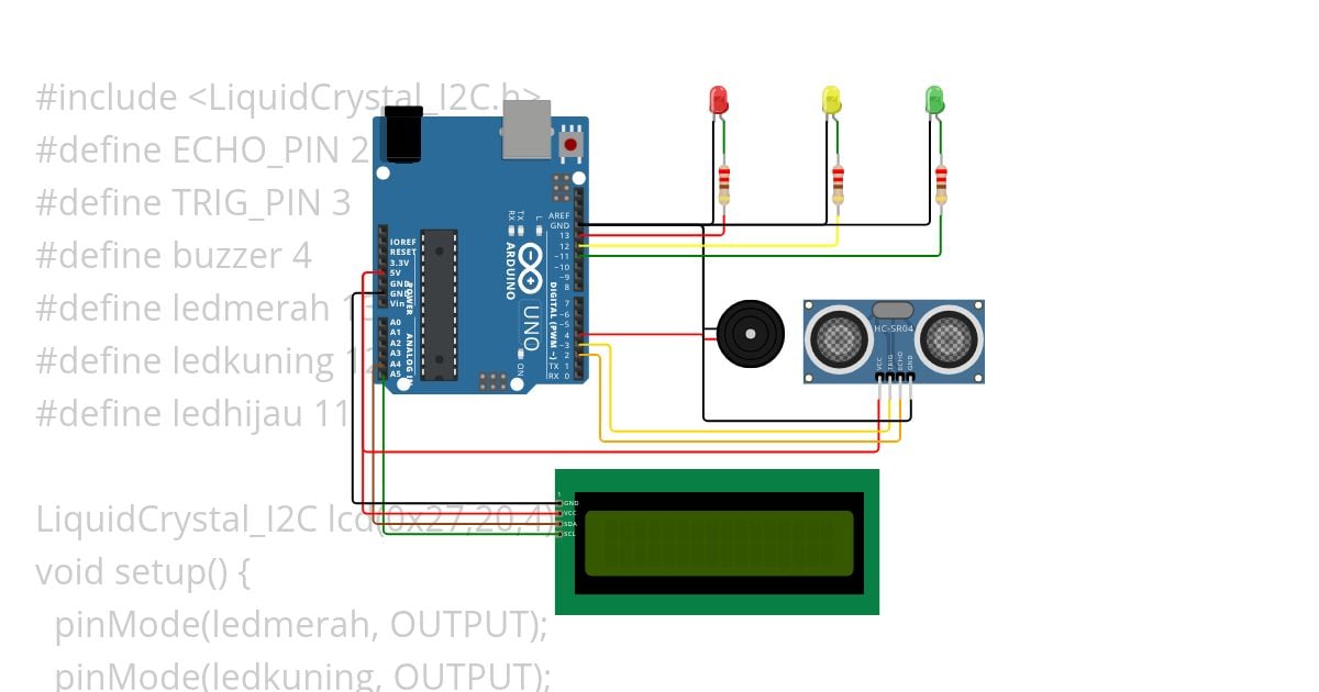 Detector Banjir via Ultrasonic simulation