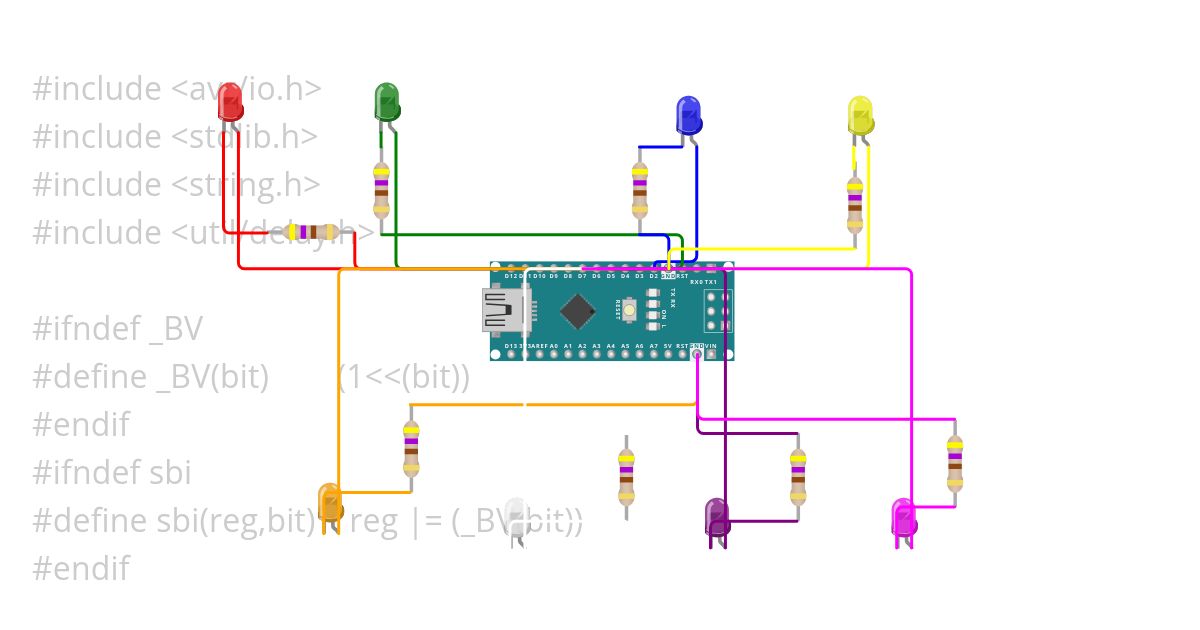 blinkLEDs simulation