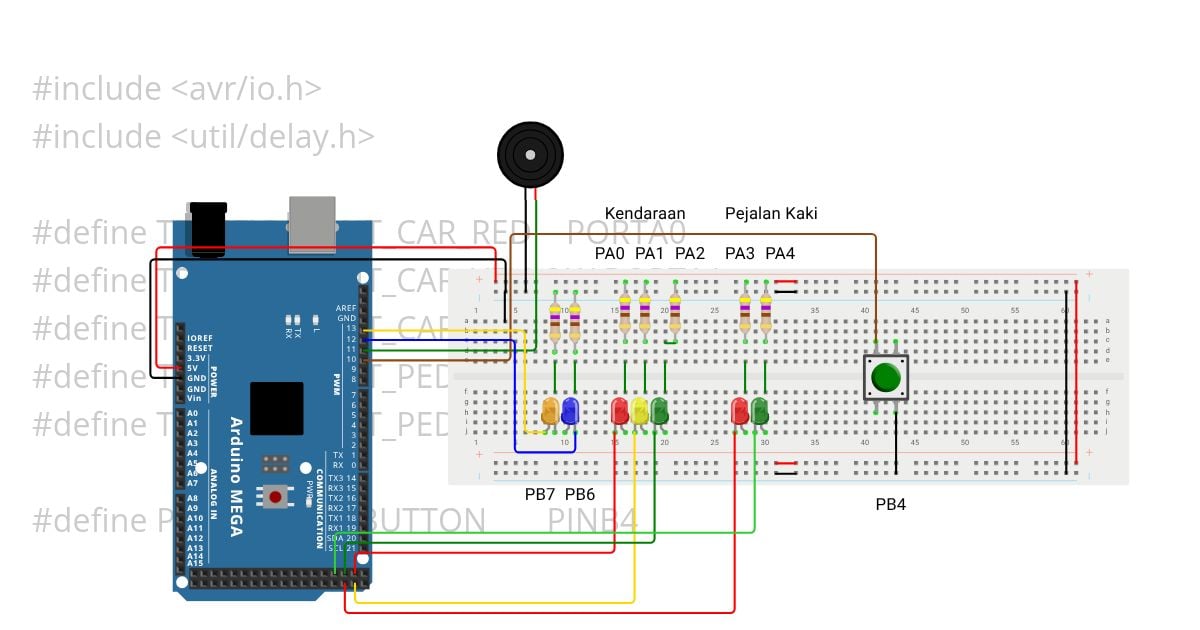 PrakMikro-Mod2-Traffic light simulation