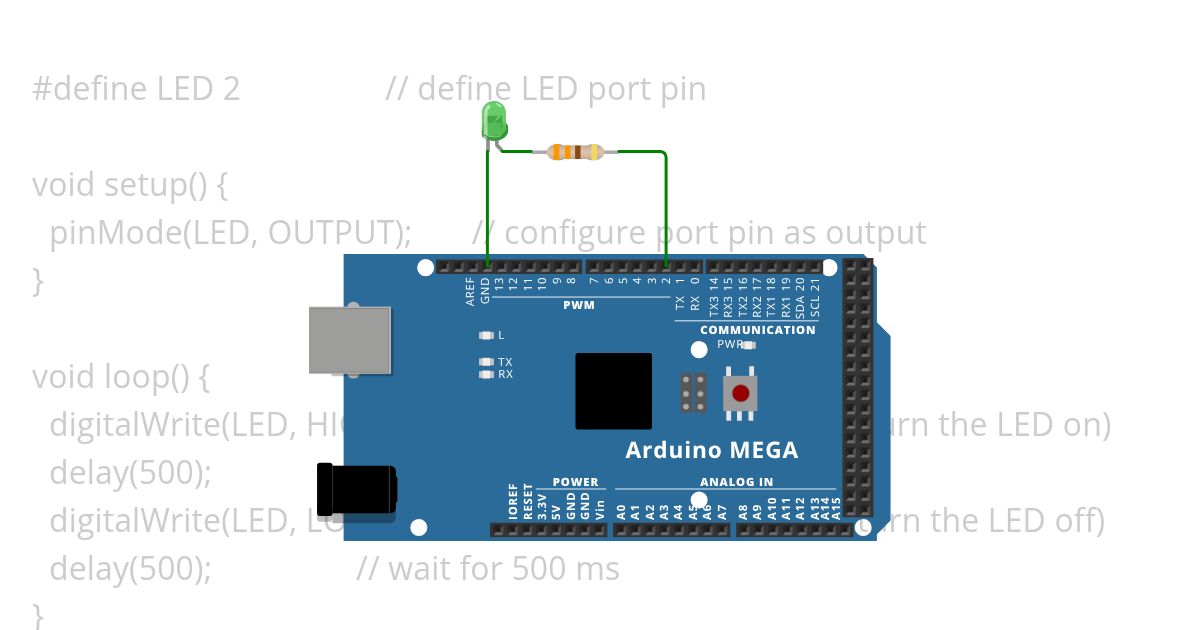 Blink LED simulation