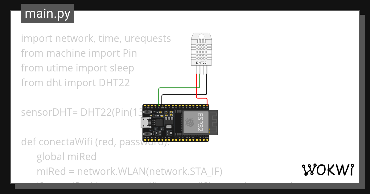 sensor dht22 - Wokwi ESP32, STM32, Arduino Simulator