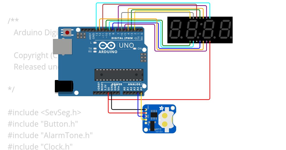 alarm-clock.ino simulation