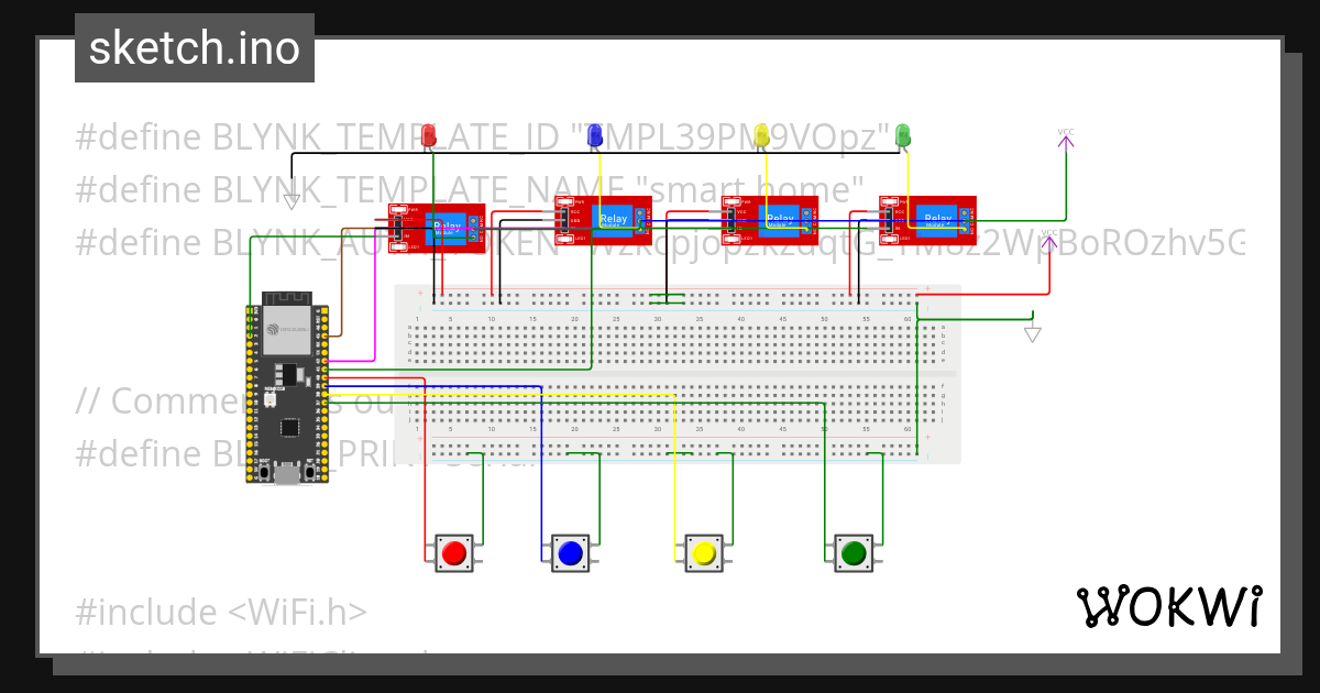 smart home automation - Wokwi ESP32, STM32, Arduino Simulator