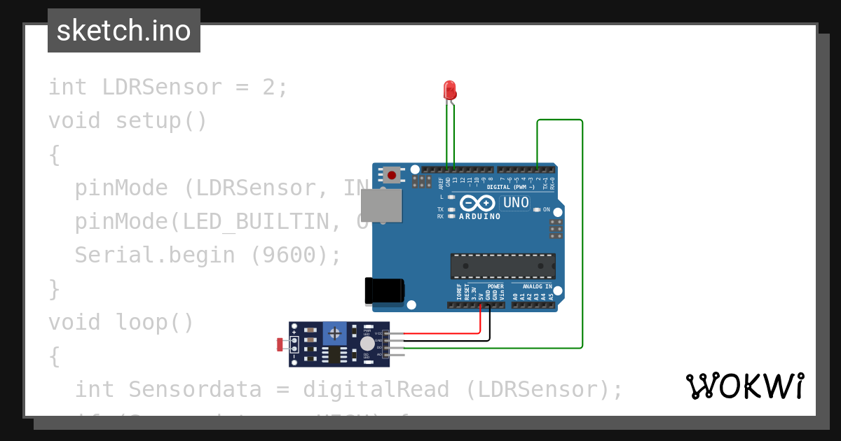 Question 3: To interface the Digital sensor (IR/LDR) with Arduino and ...