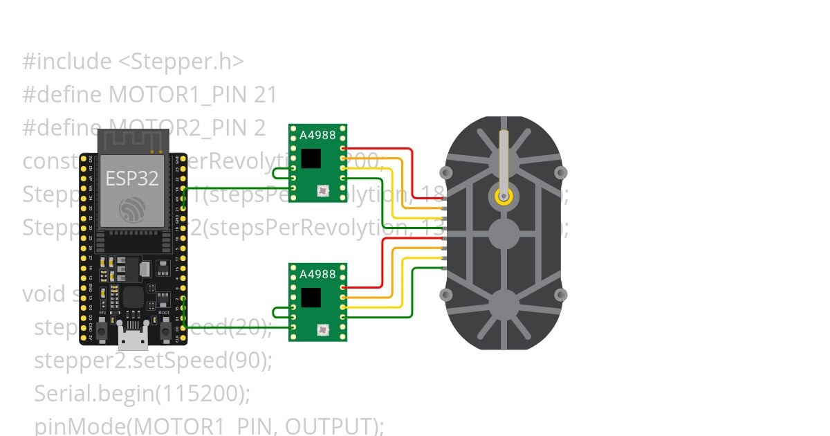 Biaxial Stepper Motor simulation