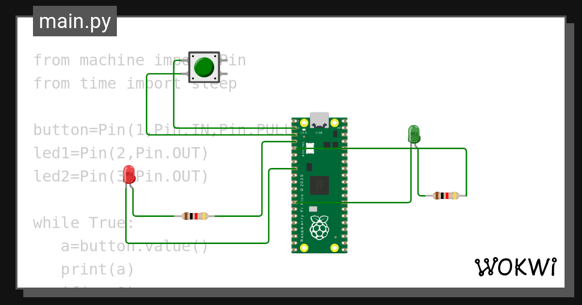 push button - Wokwi ESP32, STM32, Arduino Simulator
