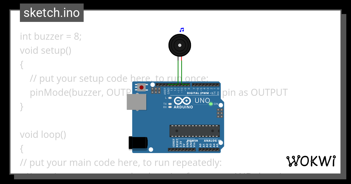 buz1 - Wokwi ESP32, STM32, Arduino Simulator