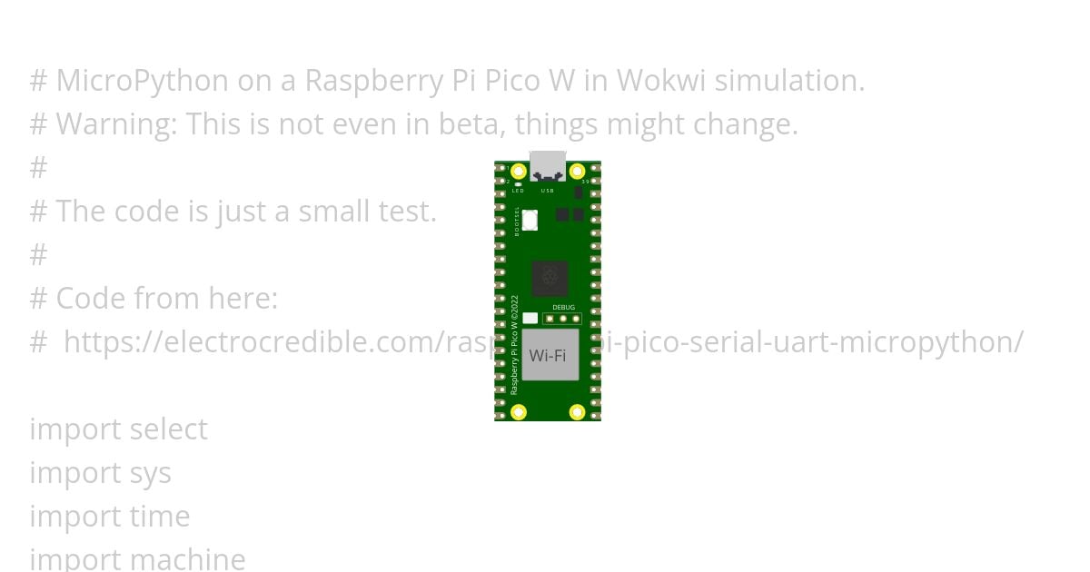 Read Serial Monitor input with the Raspberry Pi Pico W and MicroPython simulation