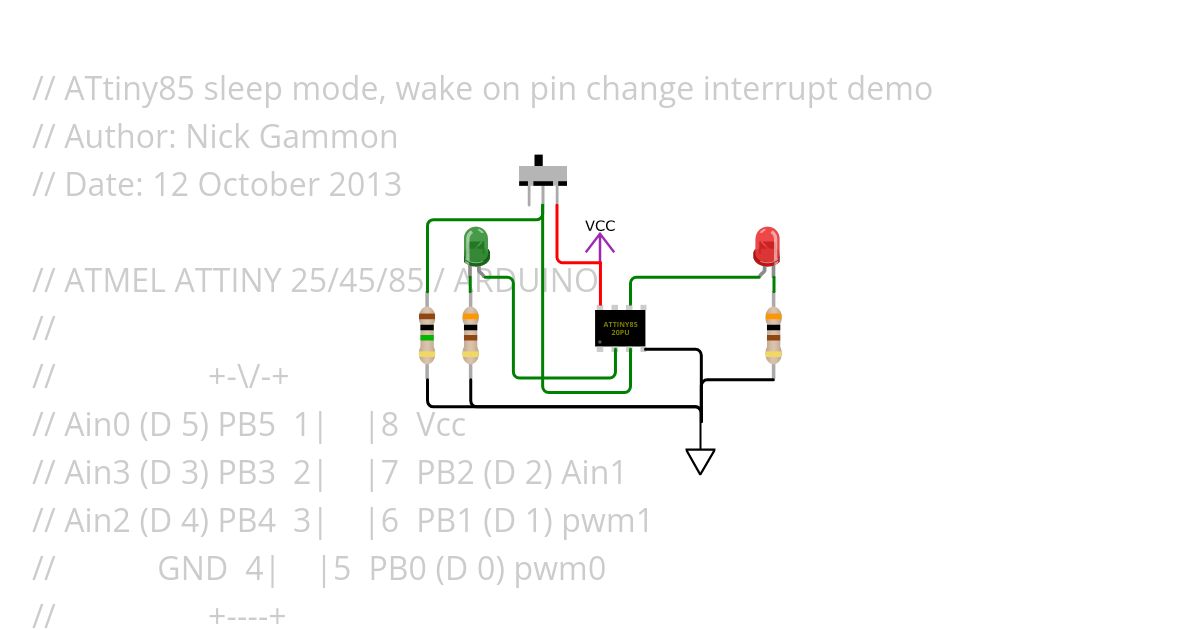 ATtiny85_LED_Sequence simulation