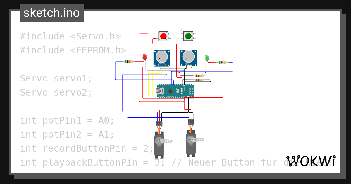 Servo positionen speichern copy wokwi esp32 stm32 arduino simulator