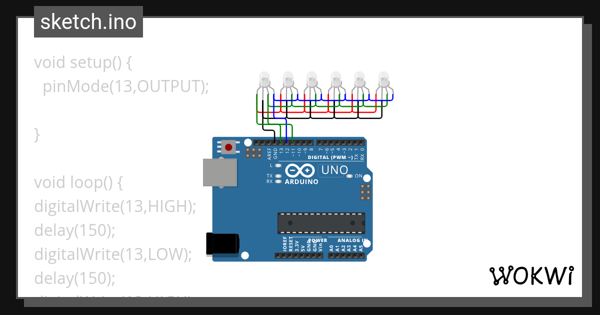 RGB Led - Wokwi ESP32, STM32, Arduino Simulator