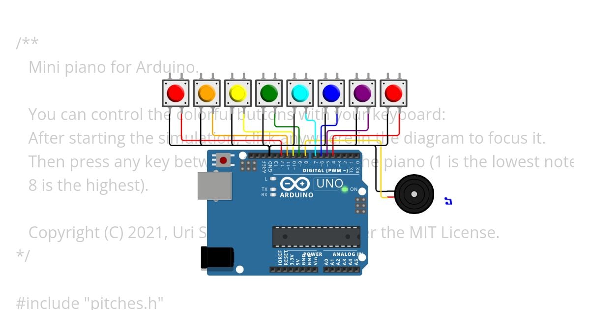 mini-piano simulation