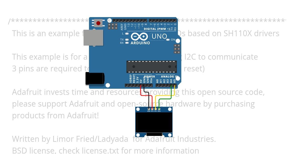 SH1106G display simulation
