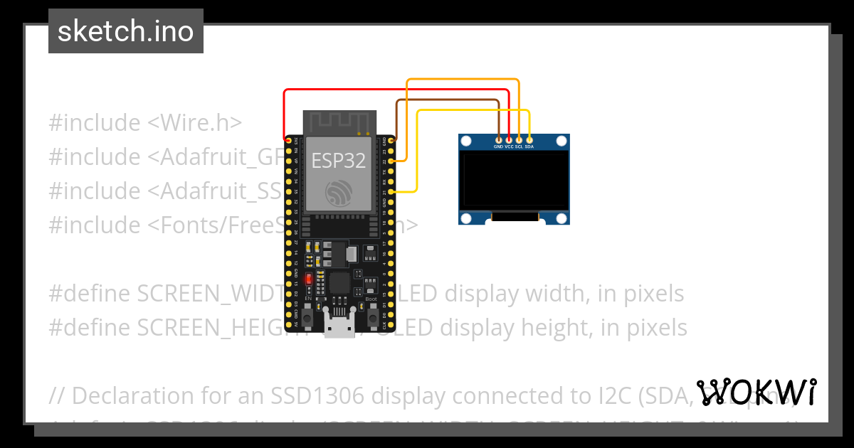 Esp32 Oled Eyes Blink Wokwi Esp32 Stm32 Arduino Simulator