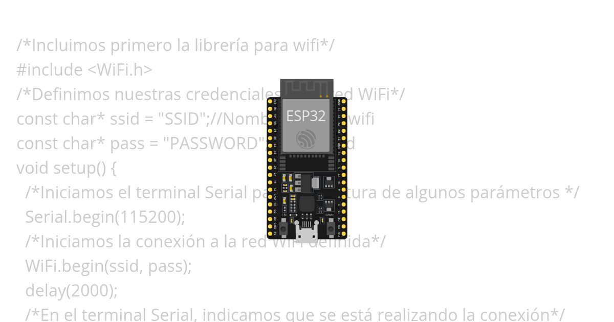 Conexion SSID con Esp32 simulation