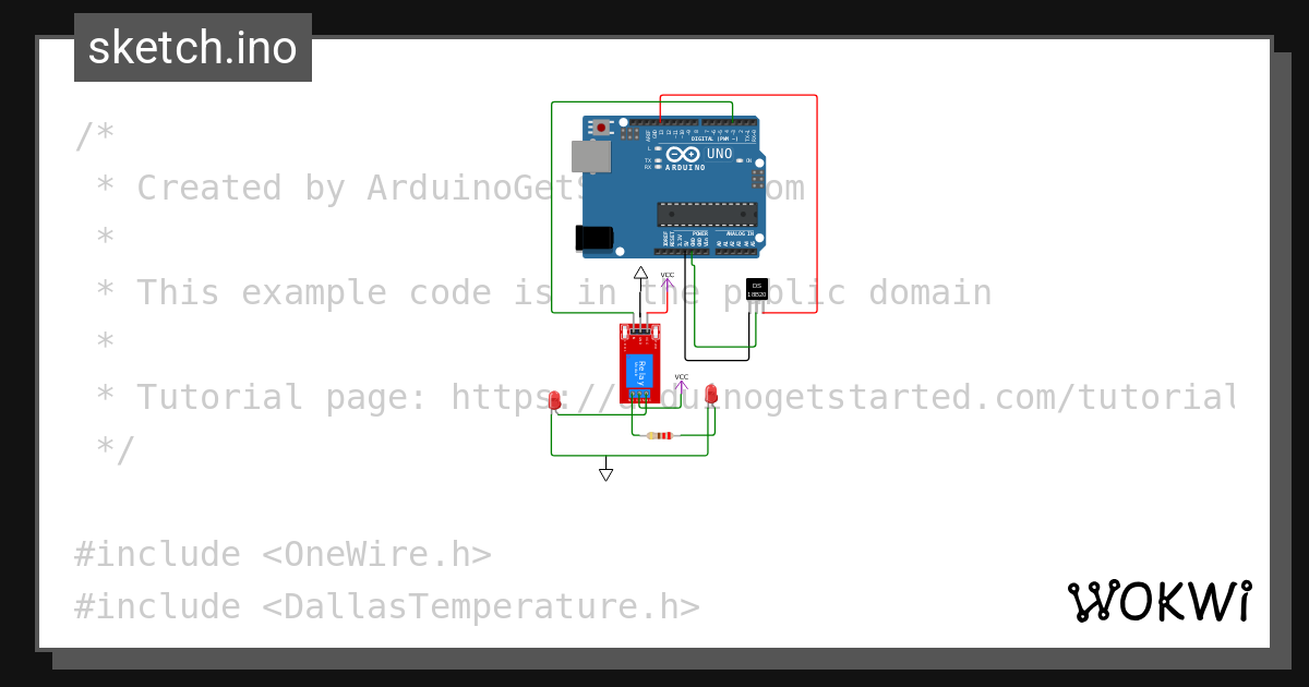 temp+arduino+LED+relay - Wokwi ESP32, STM32, Arduino Simulator