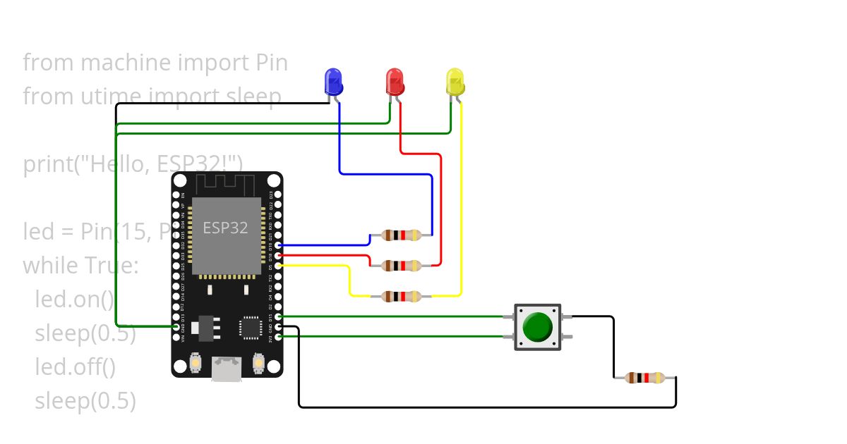 agung fatoni running LED ESP32  simulation