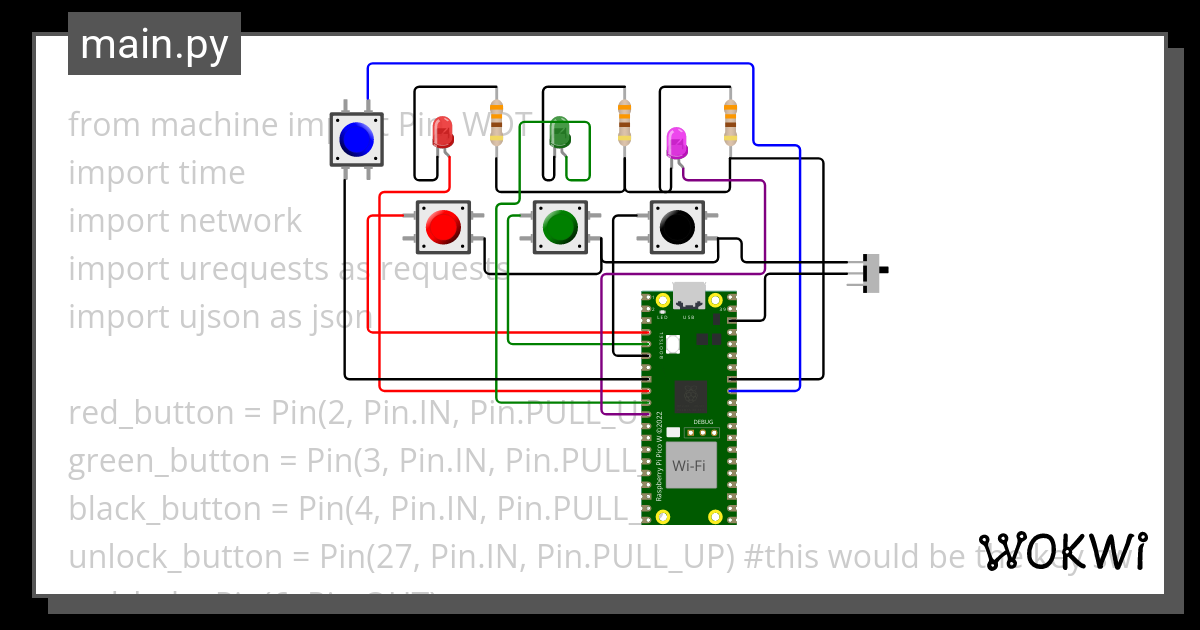 Button Unlock Wokwi Esp32 Stm32 Arduino Simulator