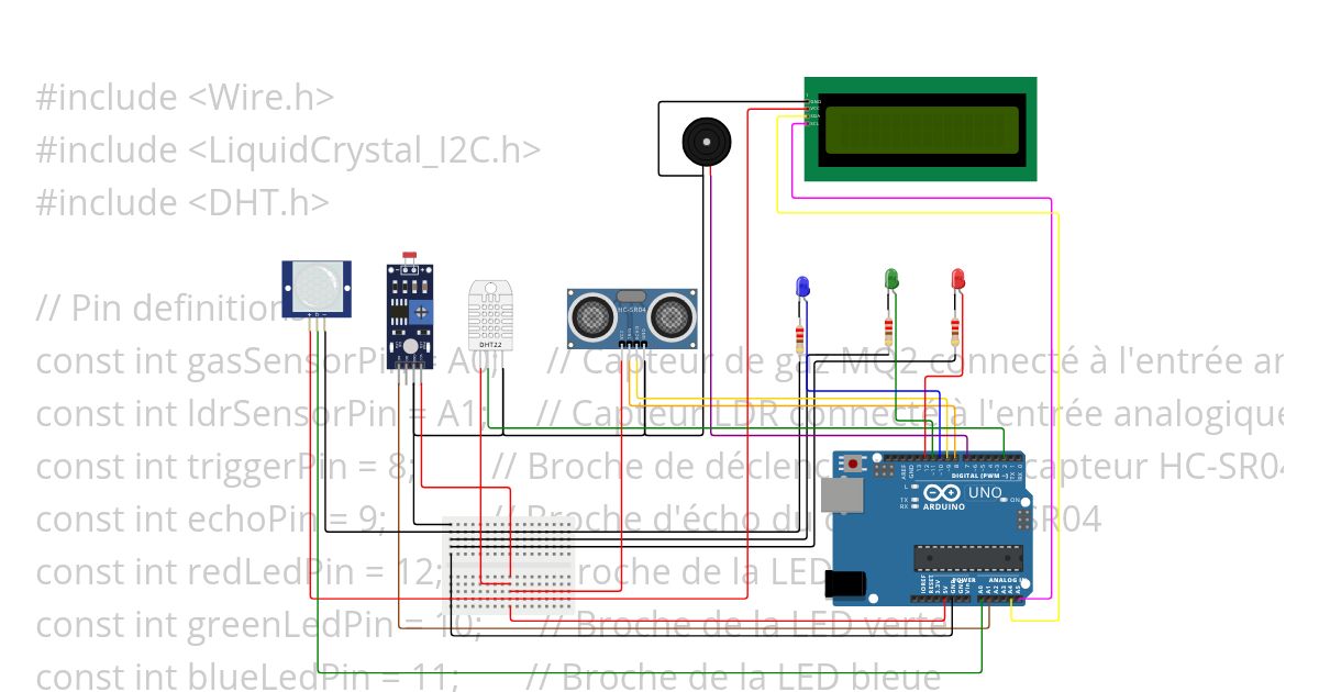 systeme alarme i2c simulation