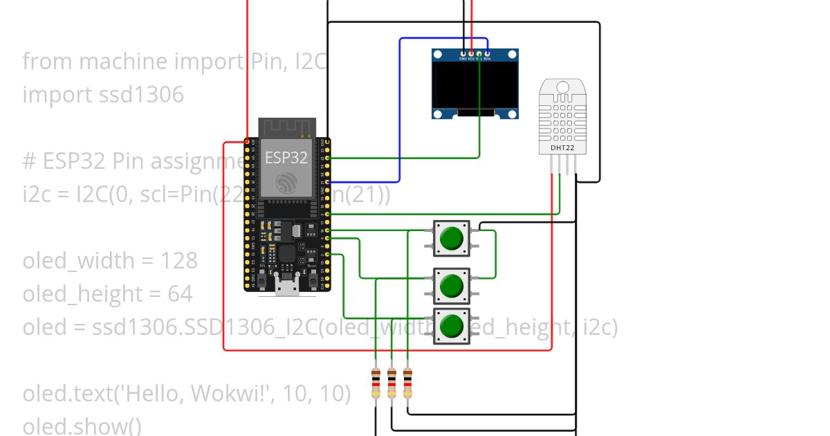 esp32-micropython-ssd1306 Copy simulation