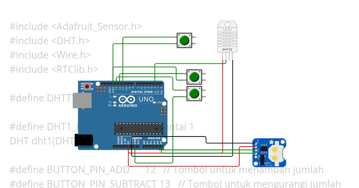 Calibrated temp&hum monitor. simulation