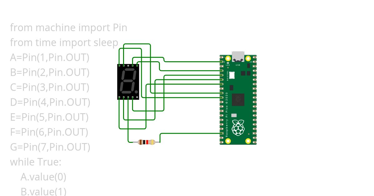 interfacing 7 segment display  simulation