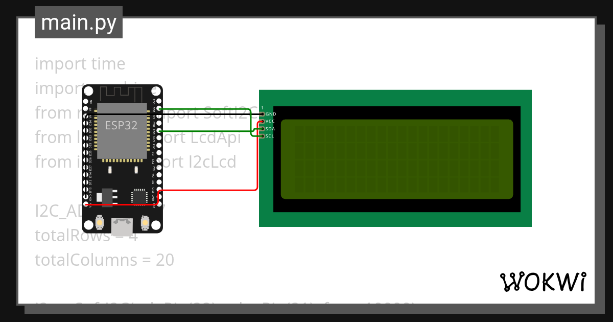 I2C - Wokwi ESP32, STM32, Arduino Simulator