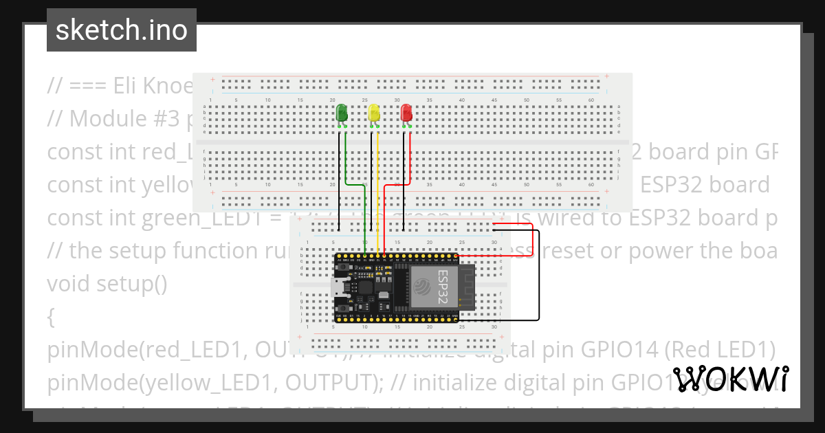 Project Module 3 - Wokwi ESP32, STM32, Arduino Simulator