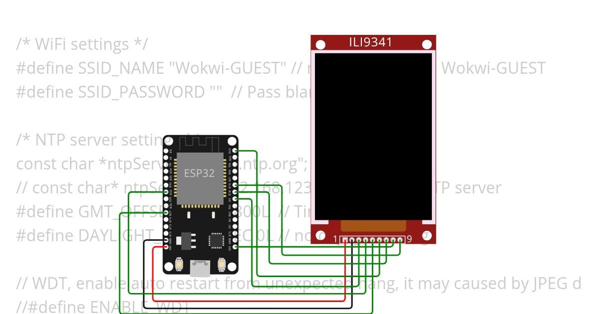 TFT 2.8 inch SPI Image Clock.ino Copy simulation