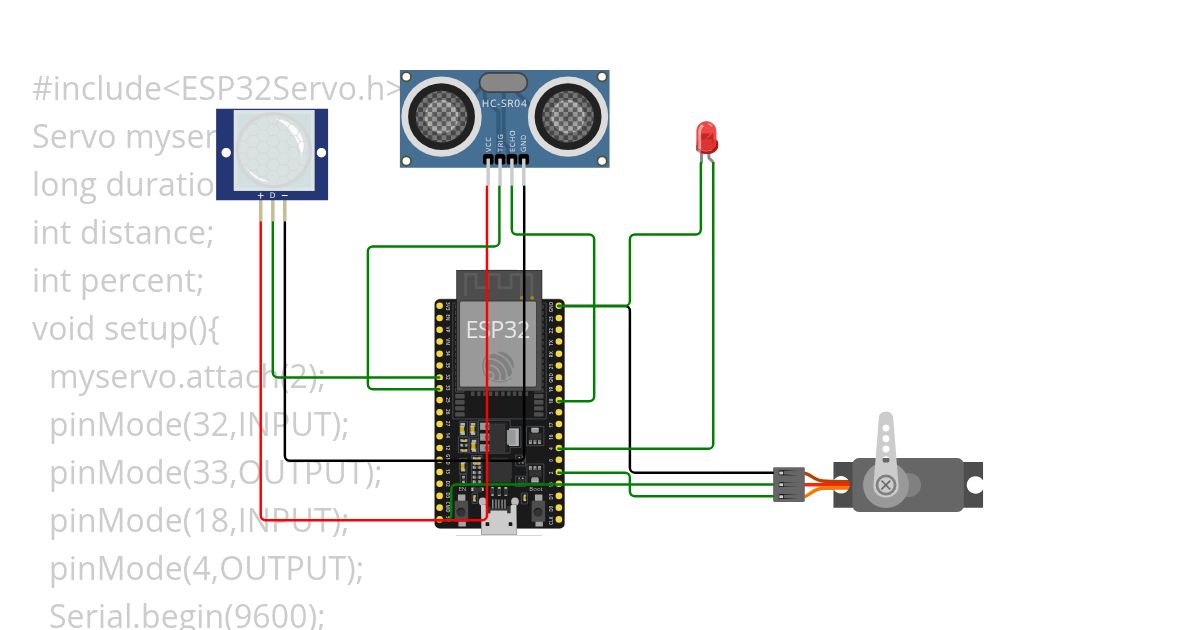 smart dustbin NodeMCU  simulation
