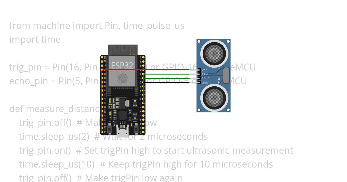 distance sensor simulation