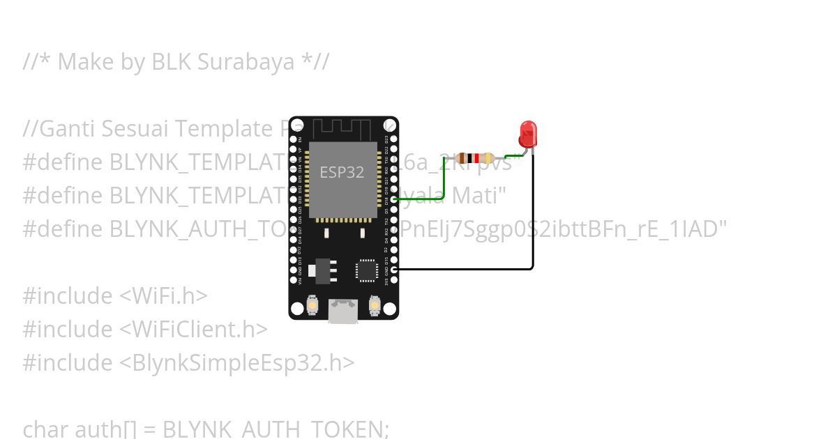 ON OFF Lamp blynk simulation