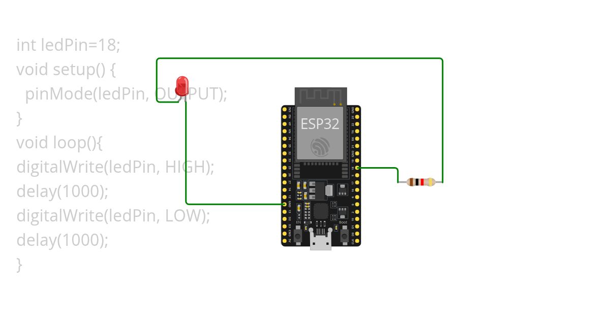 LED BUZZER NODEMCU simulation