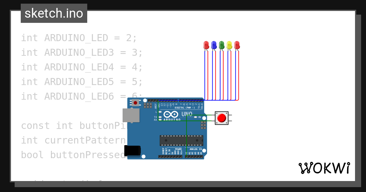 TP Arduino | Counter LED - Wokwi ESP32, STM32, Arduino Simulator