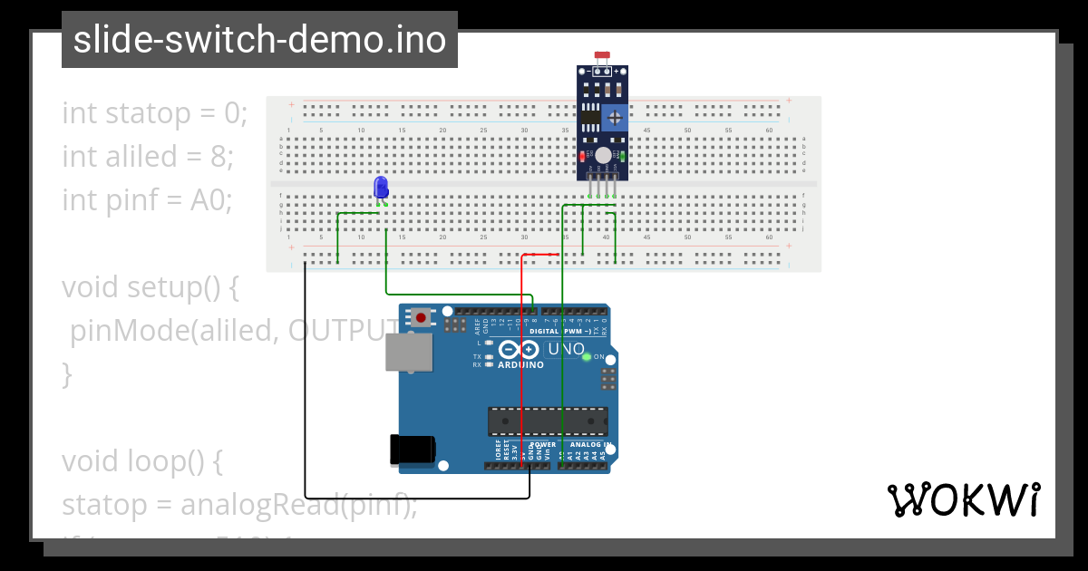 led con fotoresistore - Wokwi ESP32, STM32, Arduino Simulator