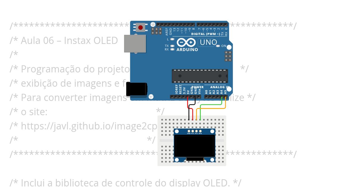 Instax OLED - Aula simulation