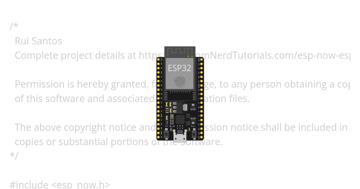 ESP32 Sender ESP-NOW simulation